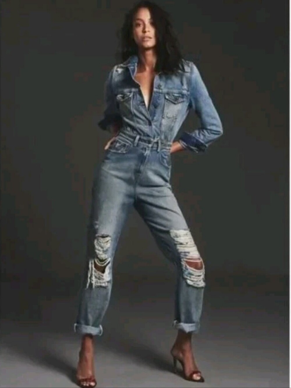 Retrofete Distressed Deinm Jumspuit NWT $595-M-agolde-wang-monse
